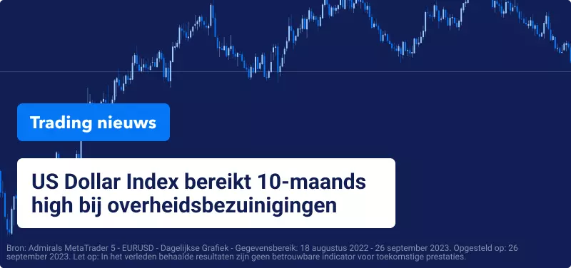 US Dollar Index bereikt 10-maands high bij overheidsbezuinigingen