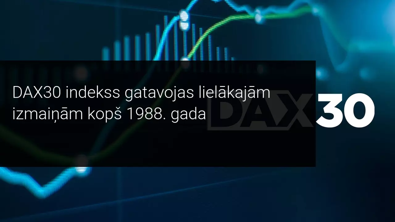 DAX30 indekss gatavojas lielākajām izmaiņām kopš 1988. gada