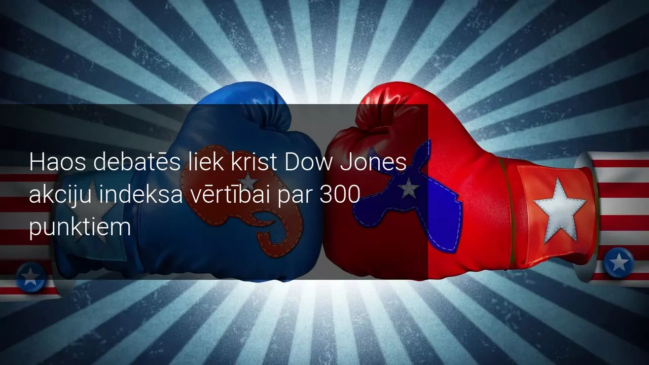 Trampa un Baidena debates izraisa akciju tirgus kritumu