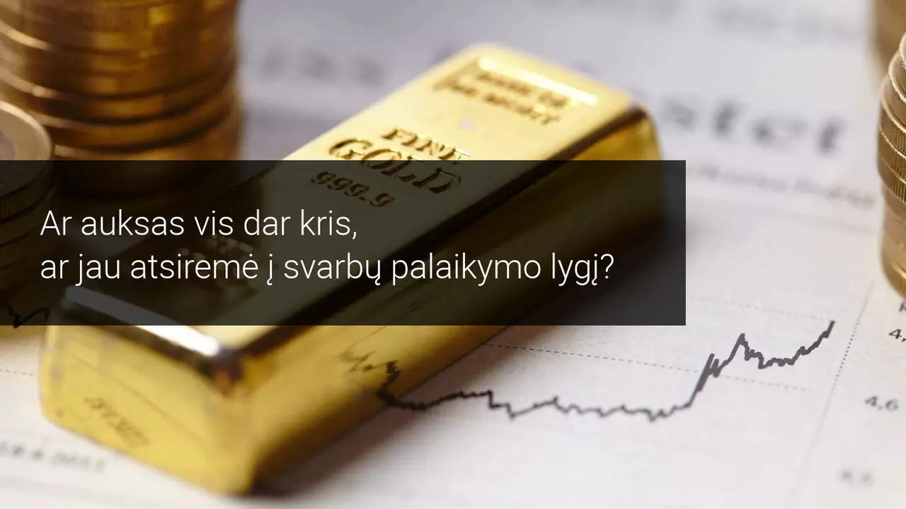 Auksas nukrito iki istorinio palaikymo lygio