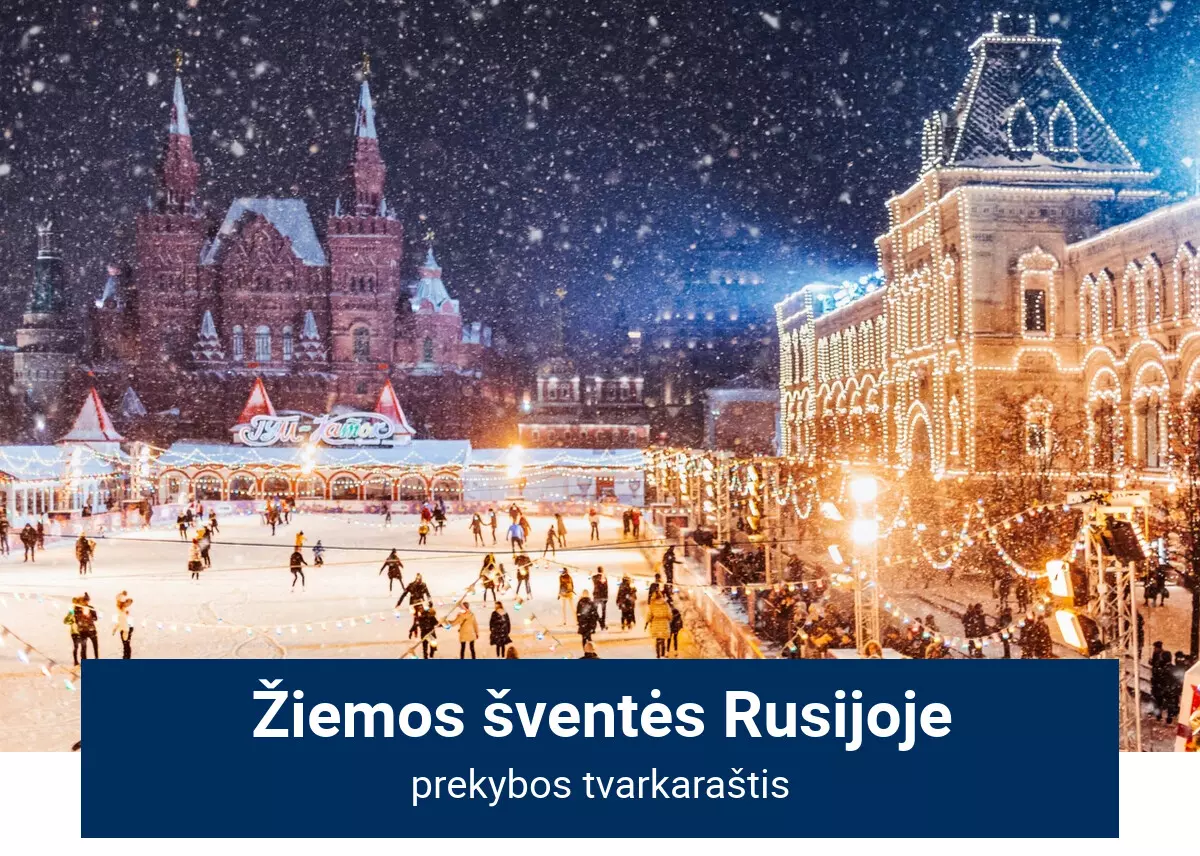 Prekybos tvarkaraštis per žiemos šventes Rusijoje