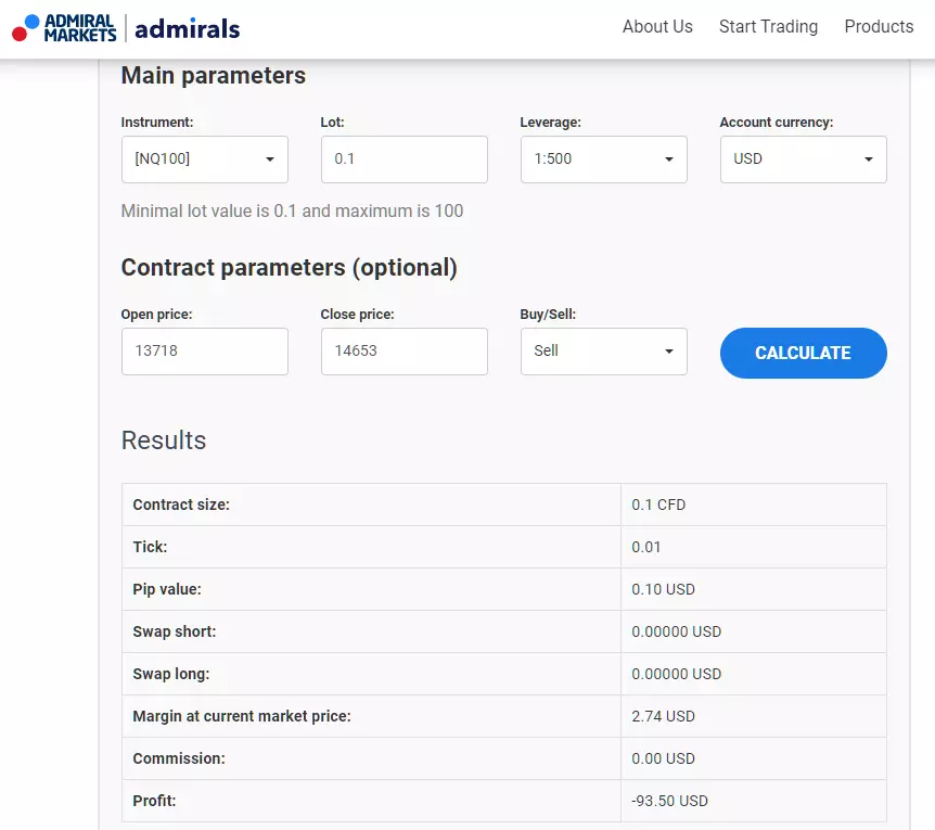 Calculadora de Trading