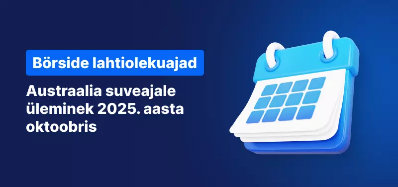 Austraalia suveajale üleminek 2025. aasta oktoobris