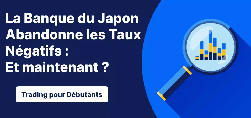Loupe devant un graphique, avec le titre de l'article, sur fond bleu