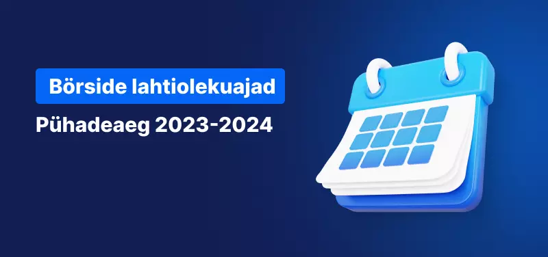 börside lahtiolekuajad pühadeajal