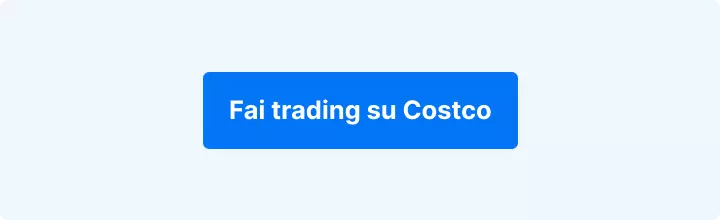 Sfondo azzurro con la scritta in bianco: "Fai trading su Costco".