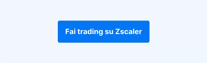 Sfondo azzurro con la scritta in bianco: "Fai trading su Zscaler".