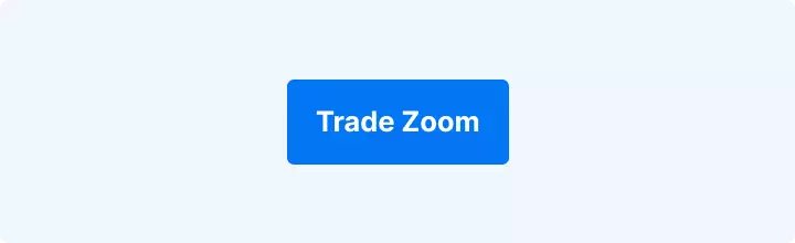 Lichtblauwe achtergrond met witte tekst: "Trade Zoom."