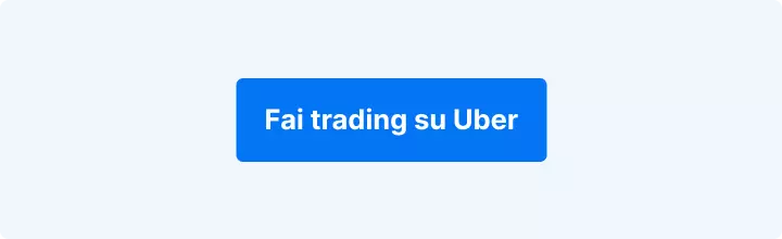 Sfondo azzurro con la scritta in bianco: "Fai trading su Uber".