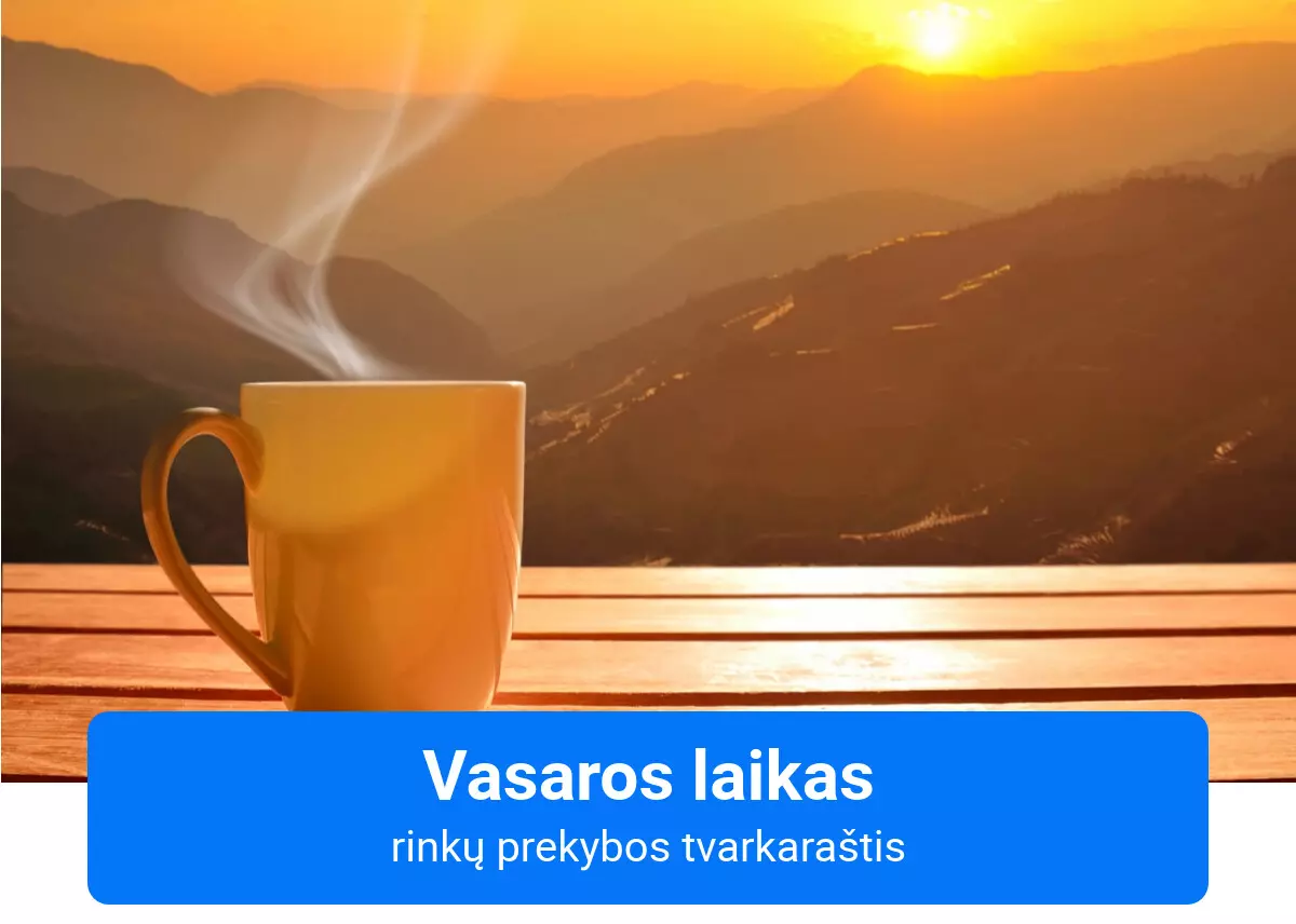 Rinkų darbo grafikas, įvedus vasaros laiką