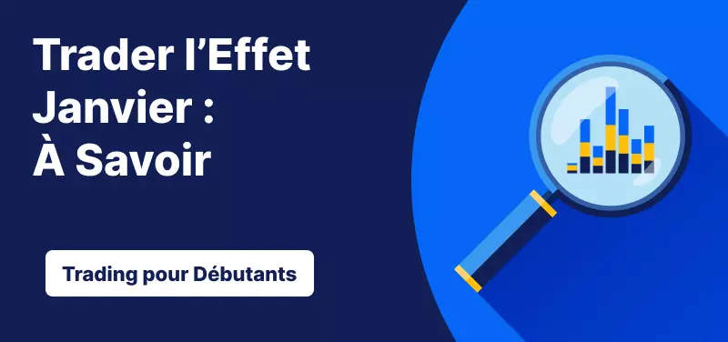 Loupe devant un graphique, avec le titre de l'article, sur fond bleu