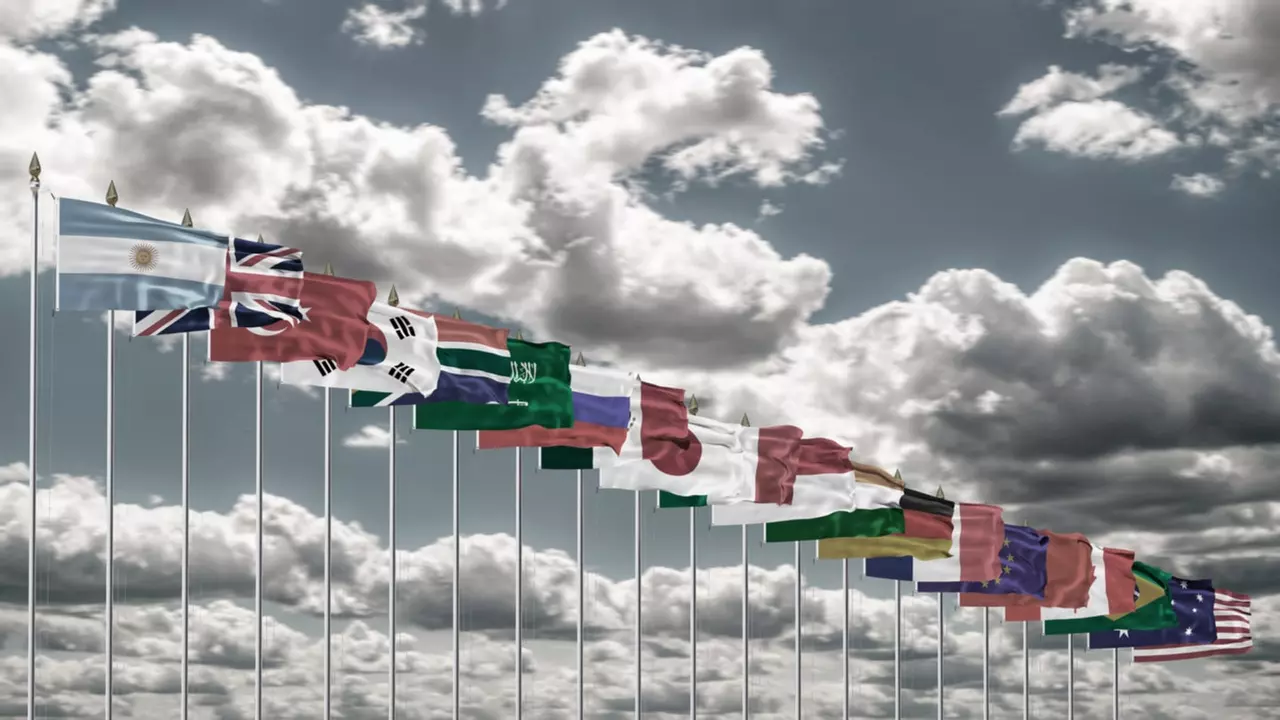 G20 summit flags