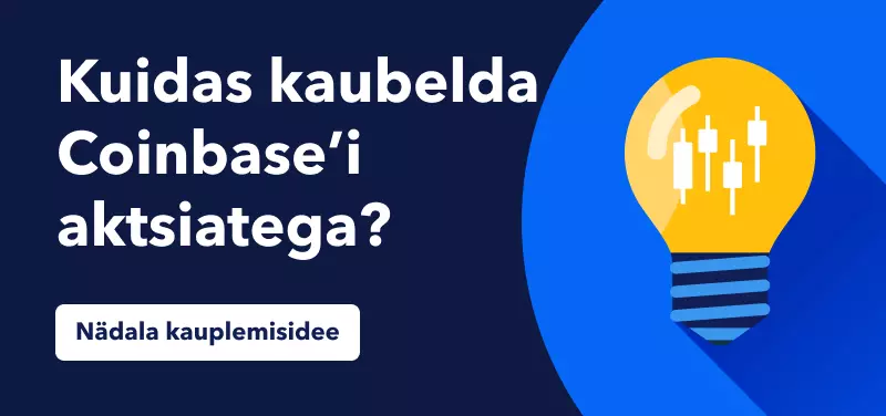 lambipirn sinisel taustal ja küsimus kuidas kaubelda coinbase aktsiaga