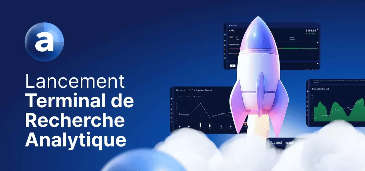 Image de lancement du terminal avec une fusée qui décolle