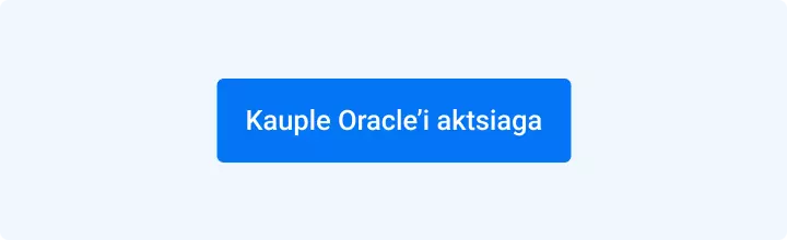 lause "kauple oracle aktsiaga" sinisel taustal