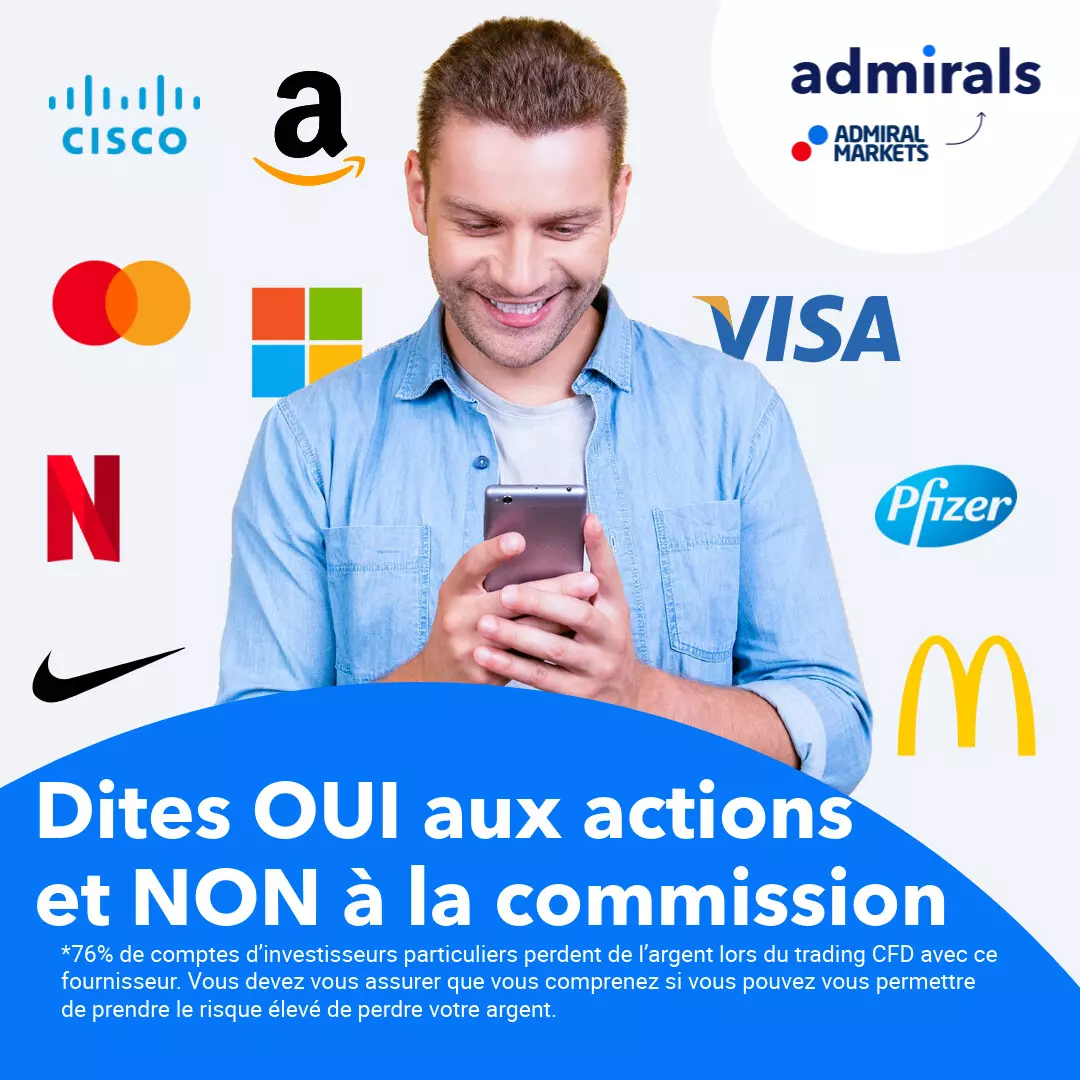 Tradez des Actions sans Commission avec Admirals !