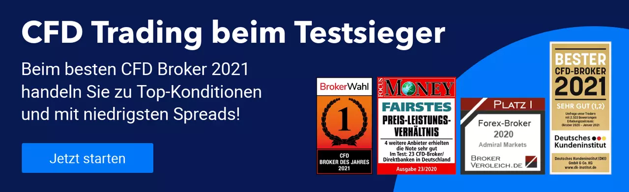 Sie möchten CFDs auf Aktien traden? Dann ist der mehrfache Testsieger Admirals der richtige Anbieter für Sie