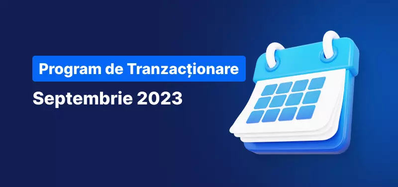 Program de tranzactionare Septembrie