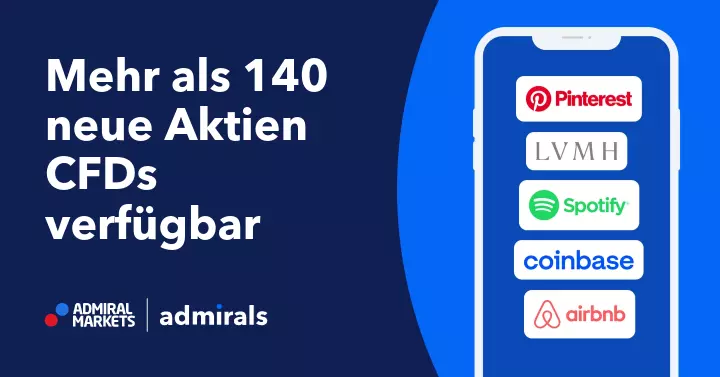 Über 140 neue Aktien CFDs von Admirals!