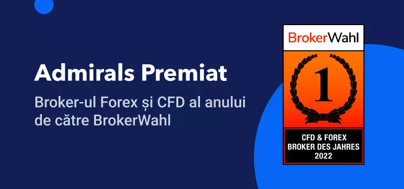 Admirals Premiat de către BrokerWahl Broker-ul Forex și CFD al anului 2022