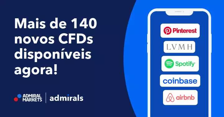 novos CFDs de Ações com a Admirals