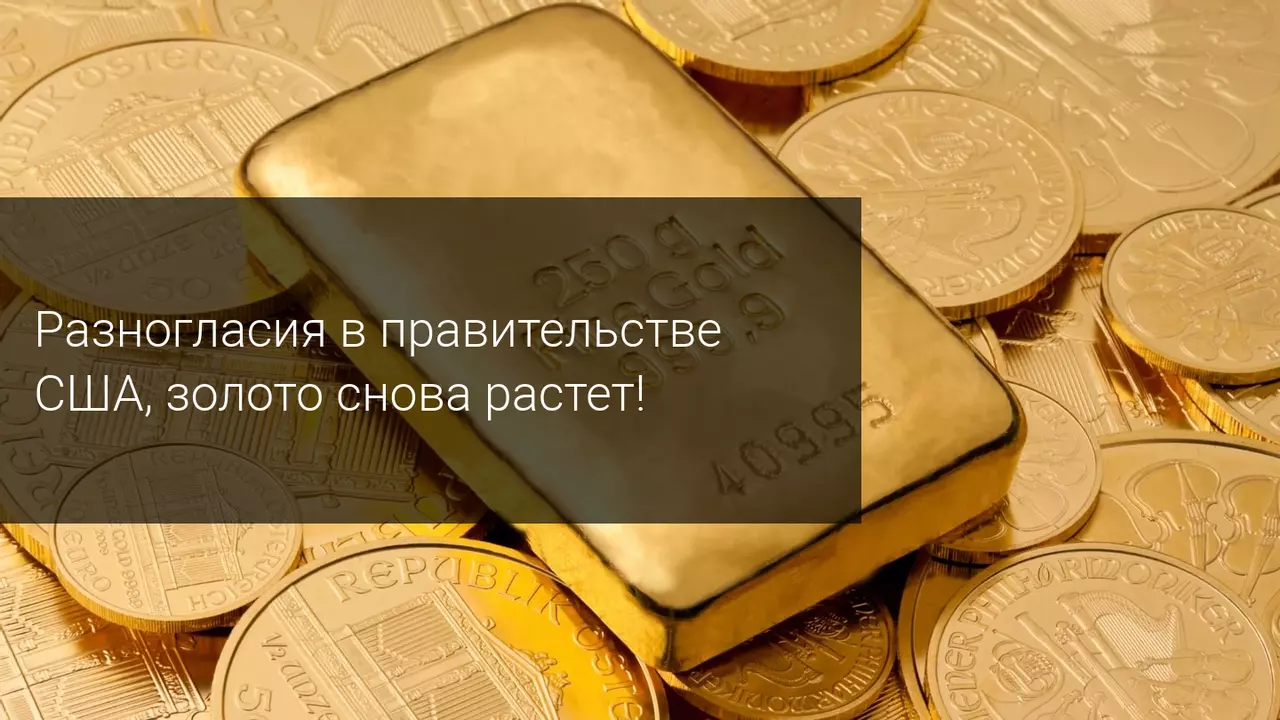 Разногласия в правительстве США, золото снова растет!