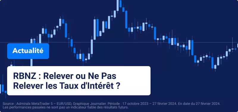Graphique de prix sur un fond bleu avec titre de l'article