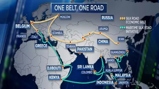 One Belt One Road map