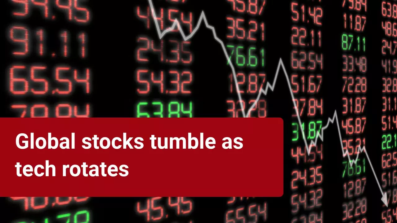 Stocks tumble while 'fear index' surges!