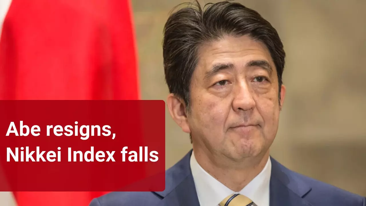 Nikkei index closes with falls after Prime Minister Abe announces his resignation
