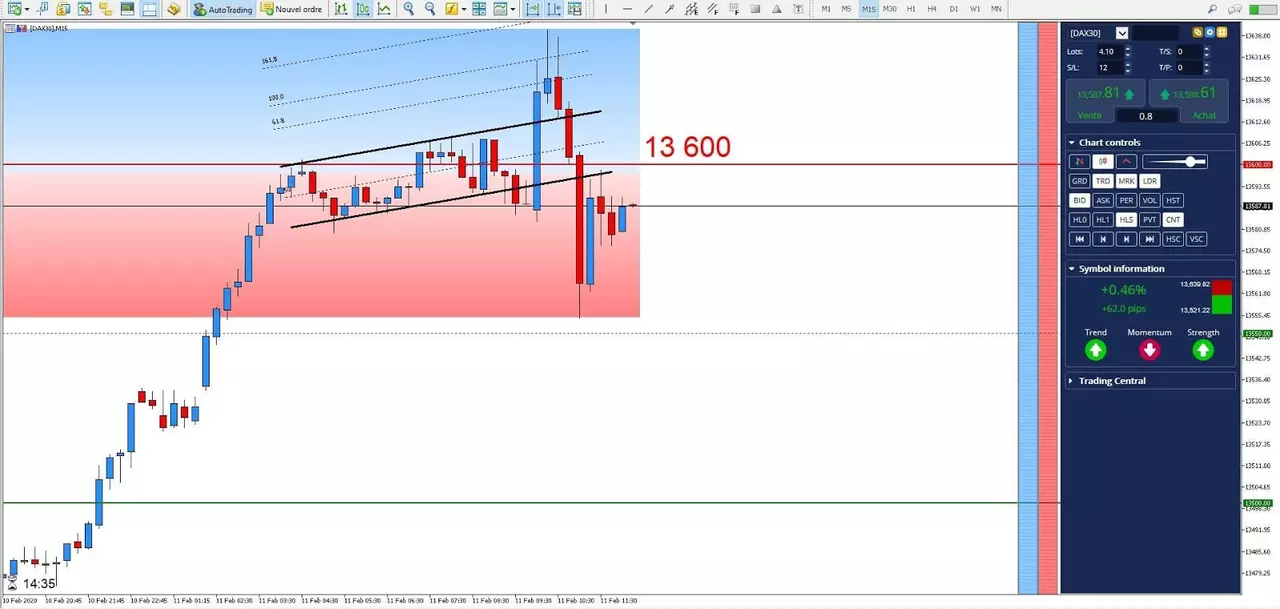 Graphique DAX30 11 février 2020