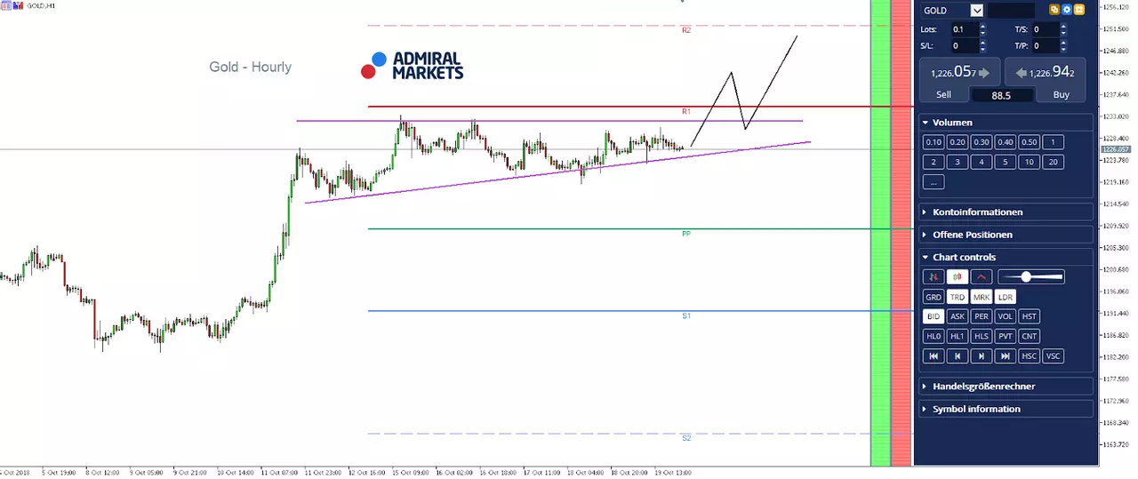 Gold Hourly Chart