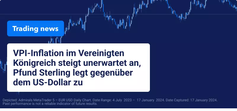  VPI-Inflation im Vereinigten Königreich steigt unerwartet an, Pfund Sterling legt gegenüber dem US-Dollar zu
