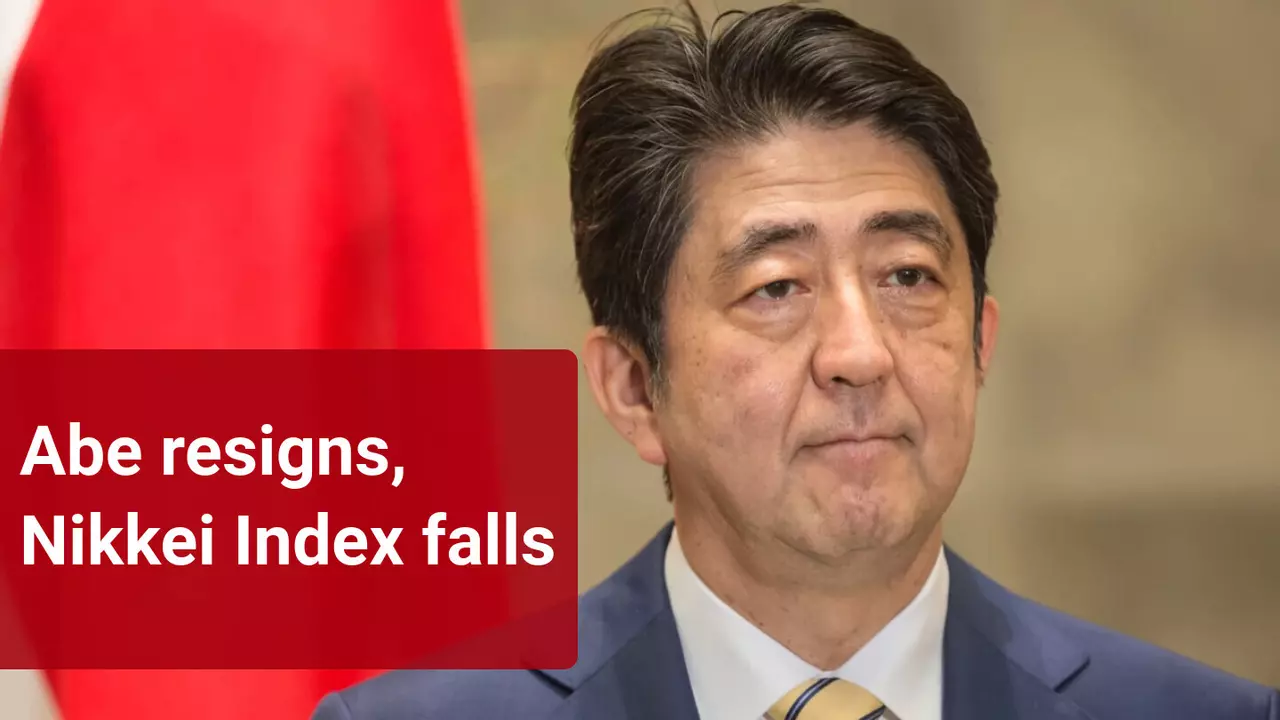 Nikkei index closes with falls after Prime Minister Abe announces his resignation