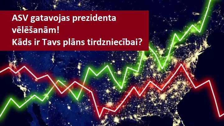 Tirgus gatavojas augstai tirgus volatilitātei pirms ASV prezidenta vēlēšanām