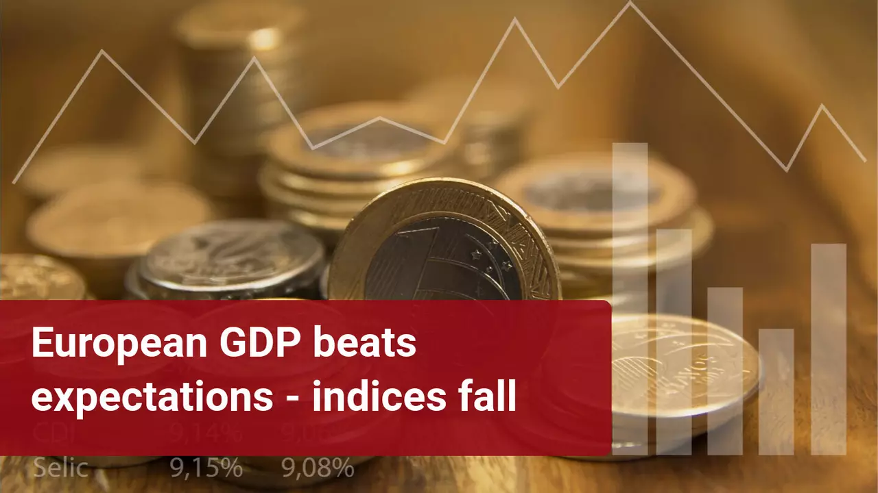 The Eurozone GDP contracted less than expected but did not prevent the European indices from falling