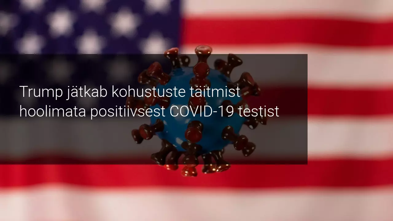 Aktsiaturg kukkus pärast Trumpi positiivset Covid-19 testi
