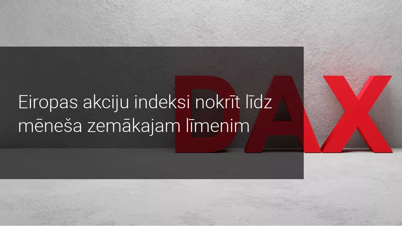 Vācijas patēriņa indeksa kritums liek Eiropas indeksiem samazināties