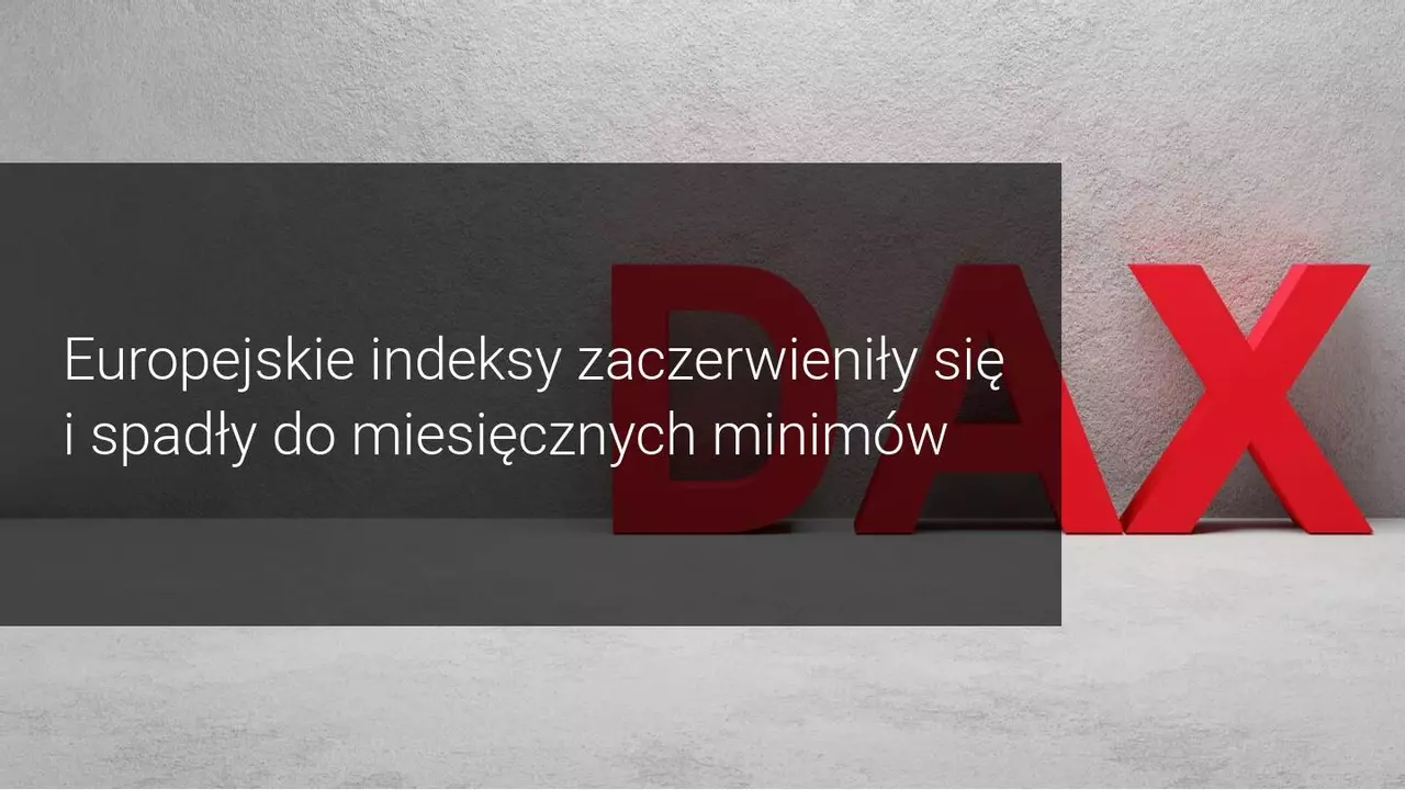 Pesymizm rozlewa się po europejskich indeksach z powodu pogorszenia nastrojów niemieckich konsumentów