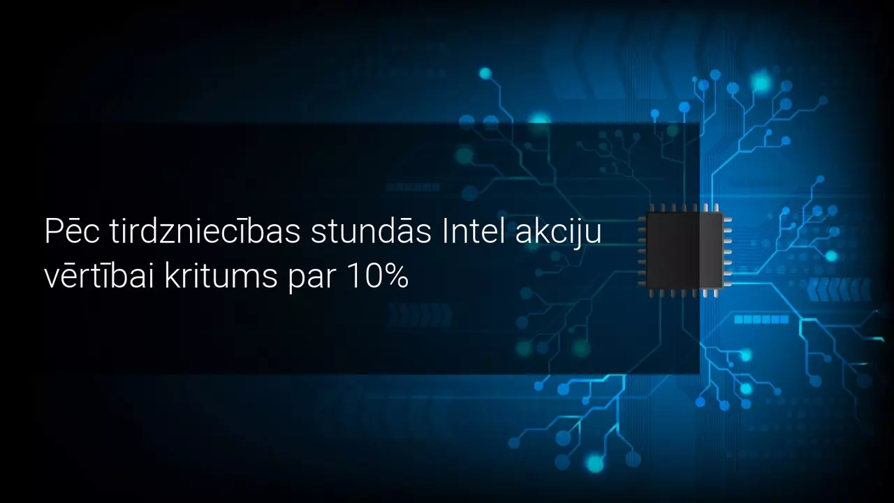 Intel nepiepilda investoru cerības, uzņēmumu akciju vērtībai kritums