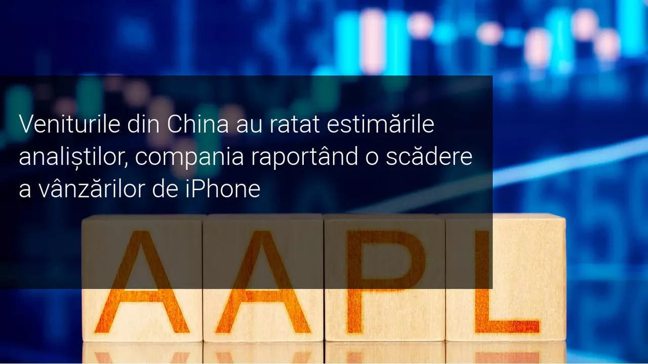 Acțiunile Apple, în scădere pe fondul veniturilor mai mici din China