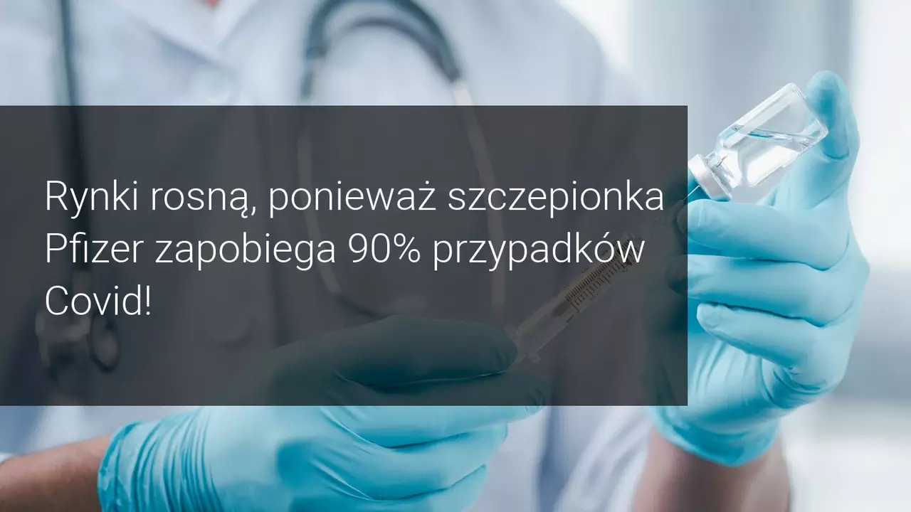 Rynki rosną, ponieważ szczepionka Pfizer zapobiega Covid-19 w 90% przypadków!