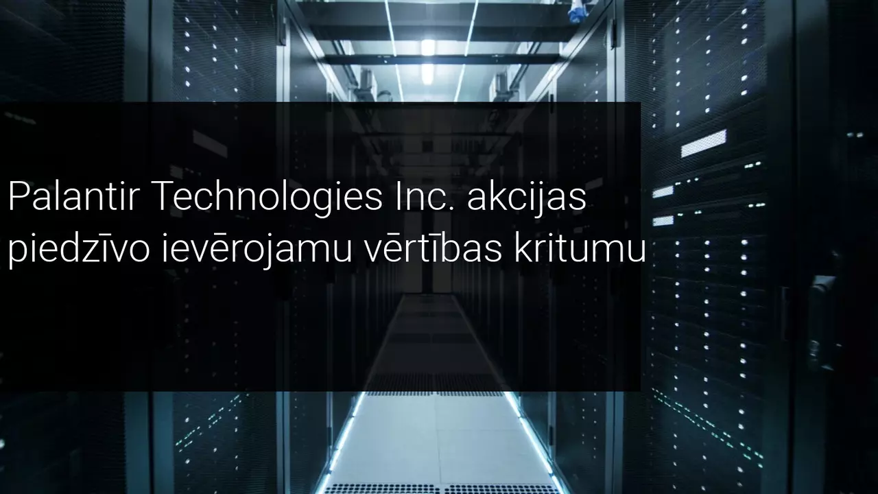 Palantir akciju vērtība šonedēļ samazinājusies par 18%