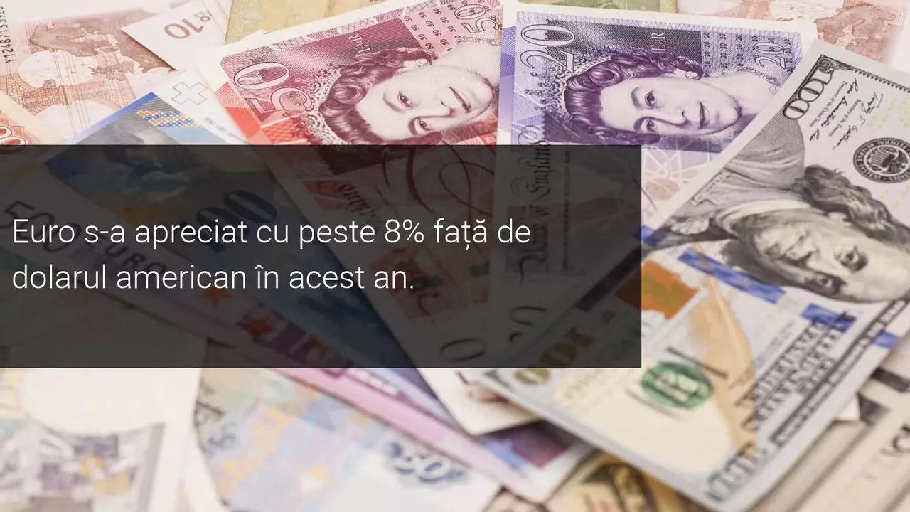 Euro continuă să crească, în timp ce lira sterlină scade pe fondul incertitudinii