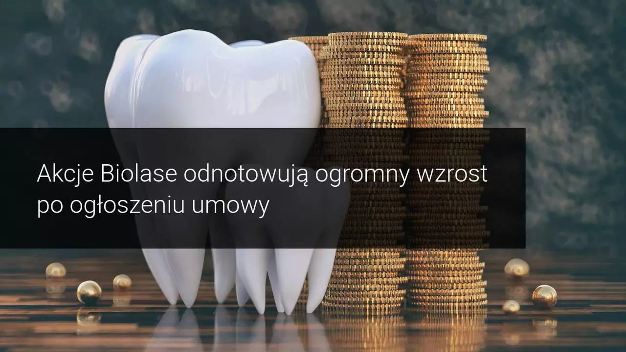 Po wczorajszym ogłoszeniu porozumienia Biolase dokonał spektakularnej wspinaczki.