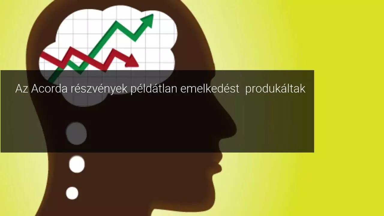 Csak egy héttel az Acorda Therapeutics részvényfelosztás befejezése után 44%-kal emelkedett a tőzsdén.