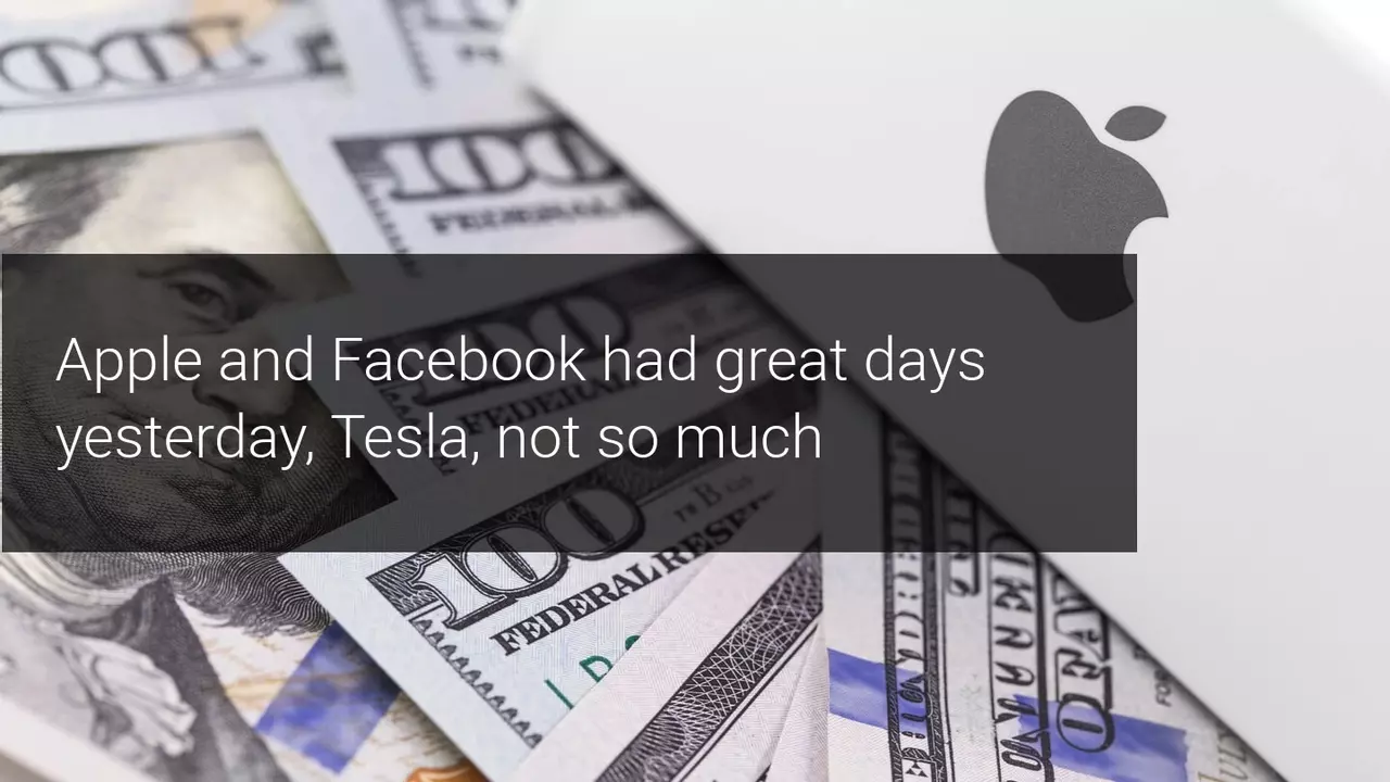 Apple and Facebook do not disappoint on the markets, but Tesla surprises with falls