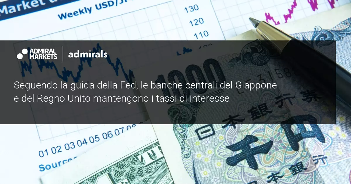 La Banca d'Inghilterra e la Banca del Giappone mantengono i tassi d'interesse invariati