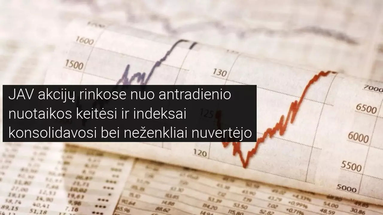 Galiausiai JAV akcijų biržos konsolidavosi