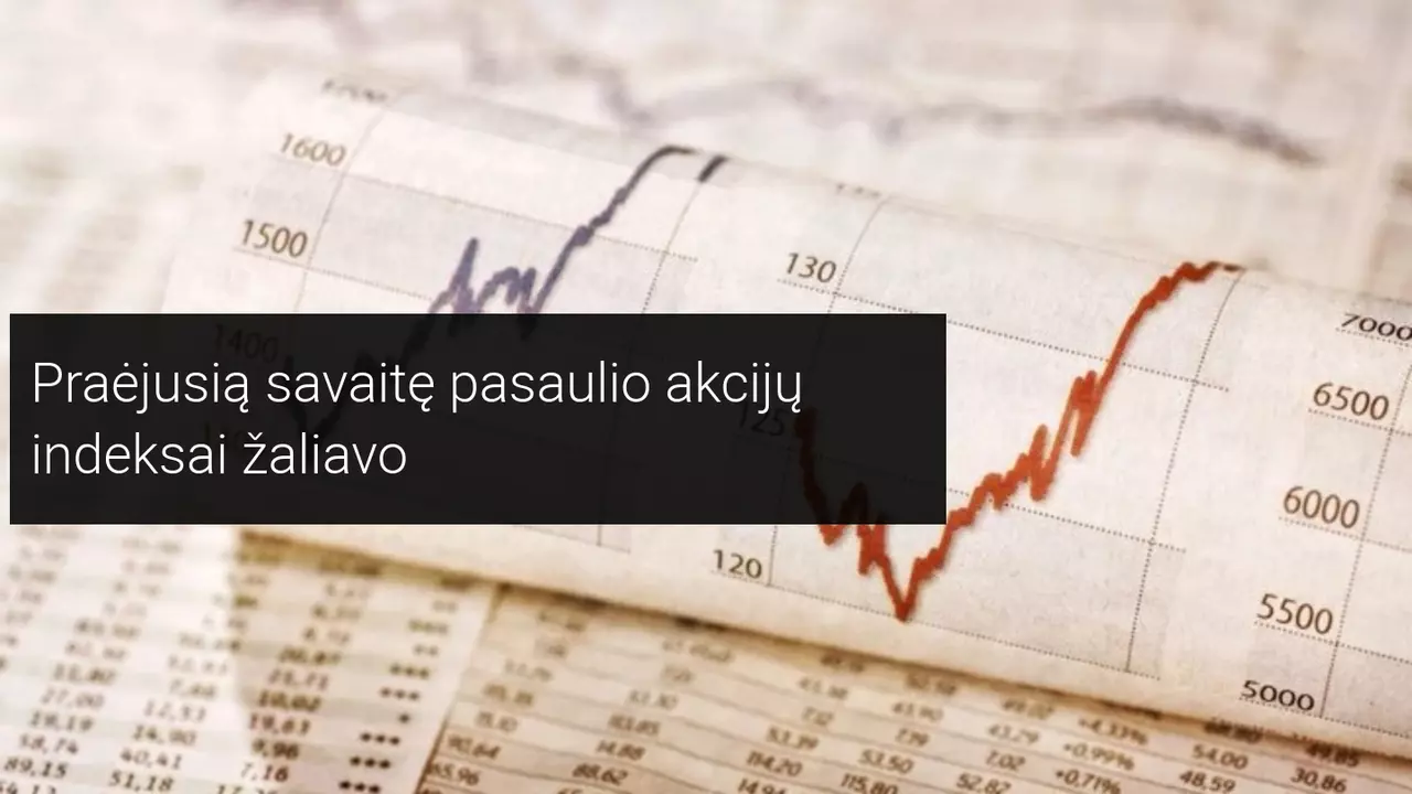 Praėjusią savaitę pasaulio akcijų indeksai žaliavo